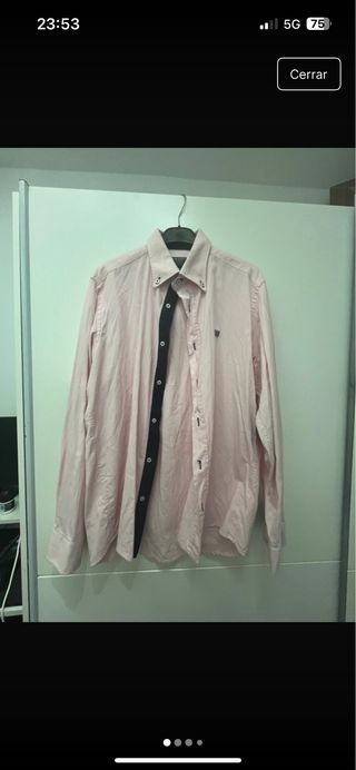 Camisa rosa manga larga 