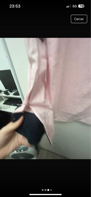 Camisa rosa manga larga 