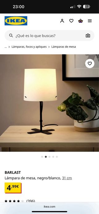 2 unidades BARLAST - Lámpara IKEA 31cm