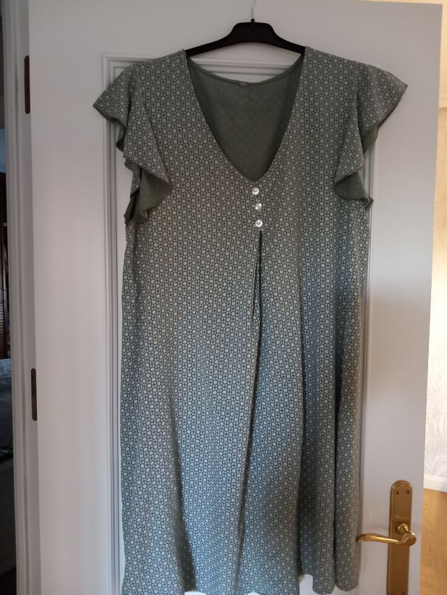 Vestido estampado verde - talla XL
