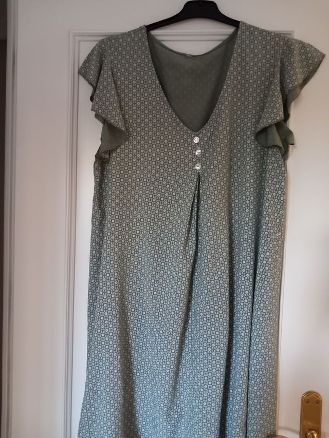 Vestido estampado verde - talla XL