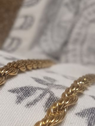 Cordón trenzado goldfilled 18k