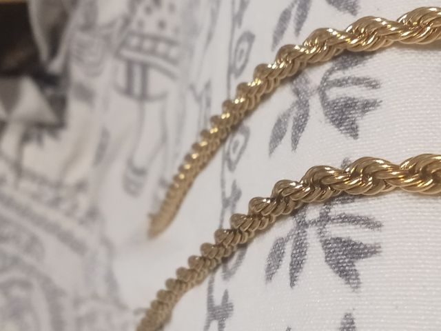 Cavo intrecciato riempito in oro 18k