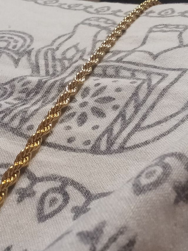 Cavo intrecciato riempito in oro 18k