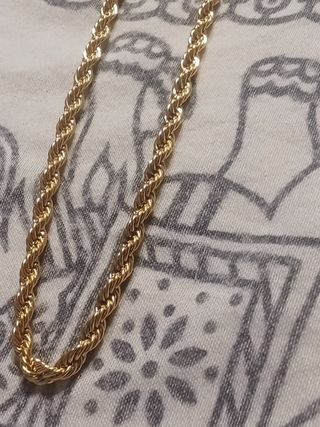 Cordón trenzado goldfilled 18k