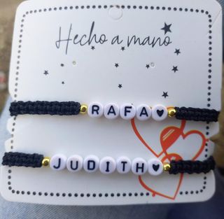 Pulseras personalizadas parejas-amigos. Dijes! 