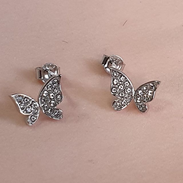 PENDIENTES MARIPOSAS ORO BLANCO