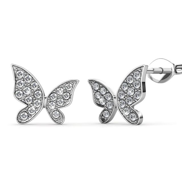 PENDIENTES MARIPOSAS ORO BLANCO