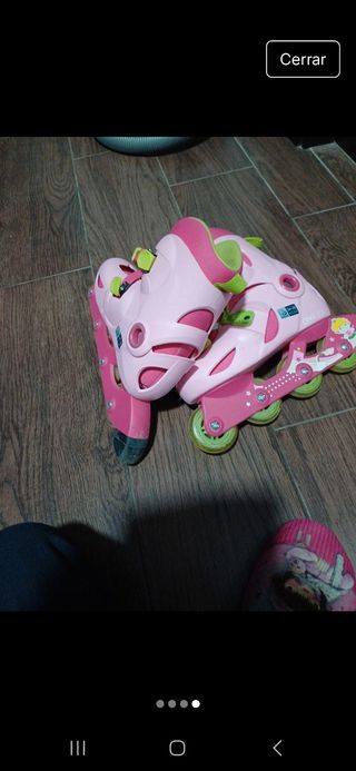Patines infantiles rosa número 34,36