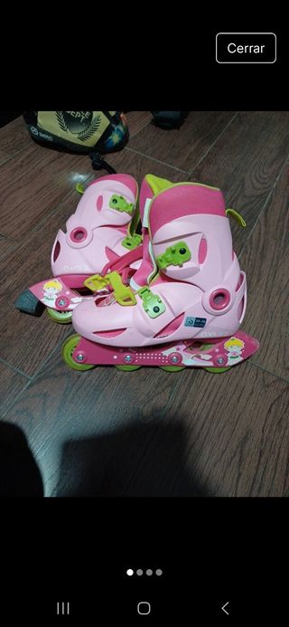 Patines infantiles rosa número 34,36
