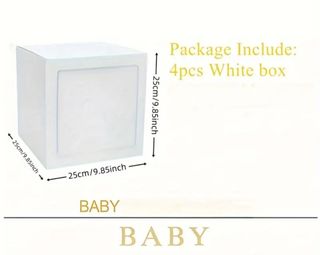 4 bloques letras BABY - Decoración