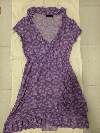 Vestido lila estampado - Talla única