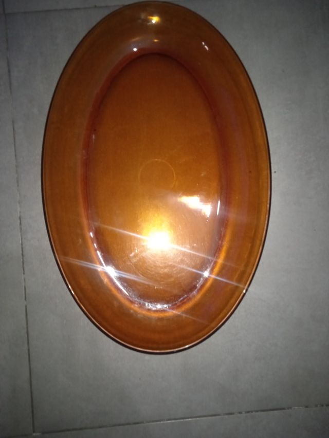 Bandeja Duralex ovalada marrón