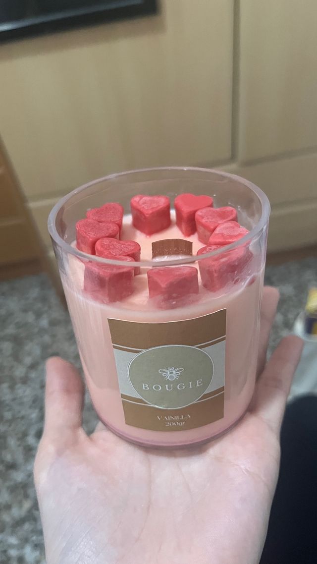 Vela aromática rosa natural