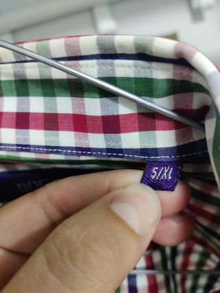 Camisa cuadros azul, rojo, verde, blanco, 5XL 