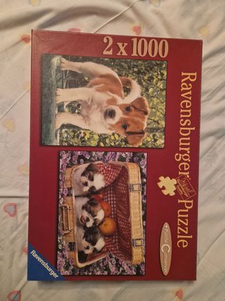 2x Puzzles 1000 piezas Ravensburger cachorros