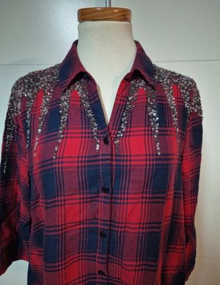 Camisa Francomina cuadros rojo-azul