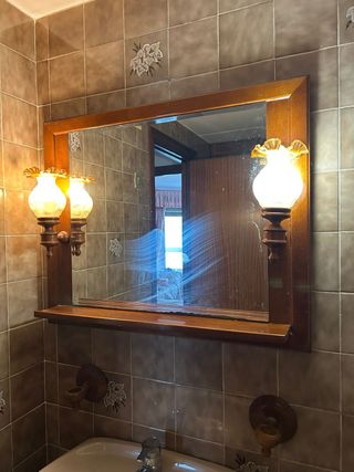 Espejo madera baño