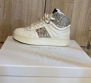 Sneakers Jimmy Choo bianche e argento