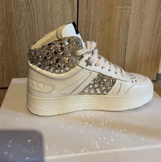 Sneakers Jimmy Choo bianche e argento