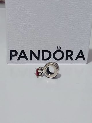 Charm Pandora Rojo Plata