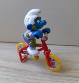Pitufo en bici