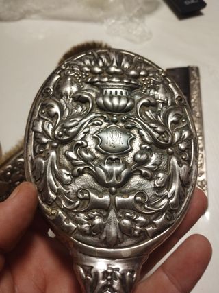 Juego tocador plata antigua 4 España