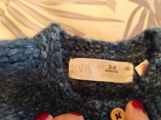 Chaqueta bebé punto Zara 3-6m