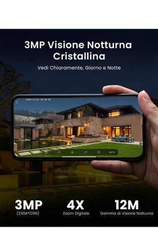 Telecamera di sicurezza ieGeek - 3MP 180 batteria