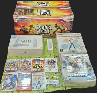 Lote Wii + Guitar Hero world tour + Juegos + acces