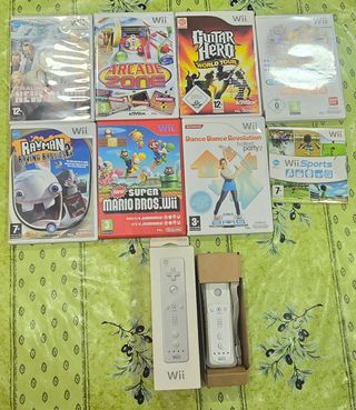 Lote Wii + Guitar Hero world tour + Juegos + acces