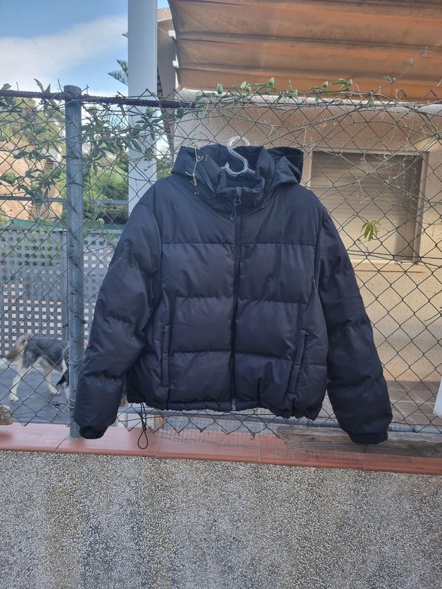 Plumón negro mujer XXL - capucha