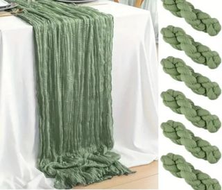 Elegante runner da tavola verde - 2€/pz