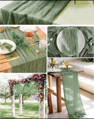 Elegante runner da tavola verde - 2€/pz