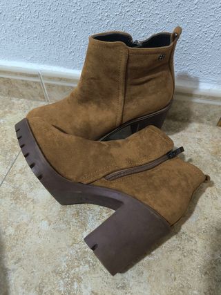 Botines Marrón Clarito - Tacón Bajo