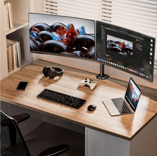 Soporte doble PC - Negro