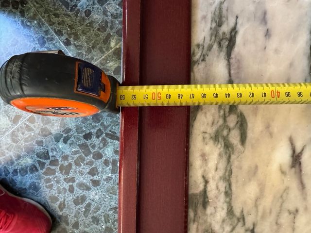 Mesa ovalada mármol-madera