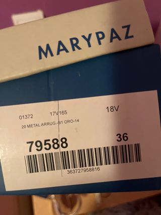 Sandalias MARYPAZ doradas, talla 36