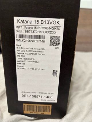 MSI Katana 15 B13VGK i7-13700H RTX4070