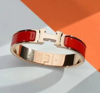 Pulsera Hermès | Dorado y Blanco