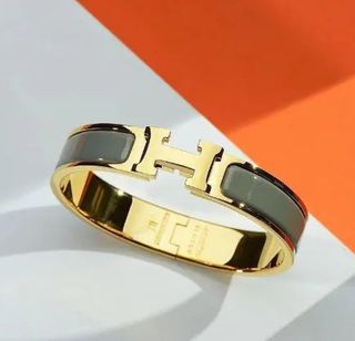 Pulsera Hermès | Dorado y Blanco