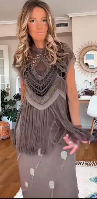 Top crochet abalorios zw coleccion ZARA
