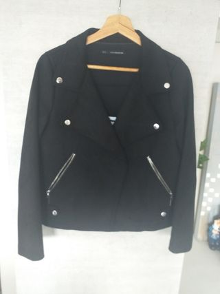 Cazadora negra mujer talla S - Nueva