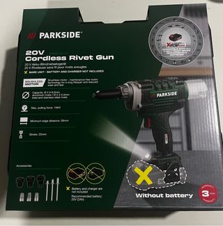 Remachadora inalámbrica Parkside 20V