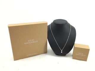 cadena oro 18k con piedra con diamante 24cm