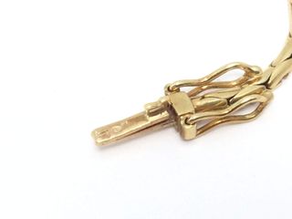 gargantilla oro 18k con piedra con diamante 21cm 