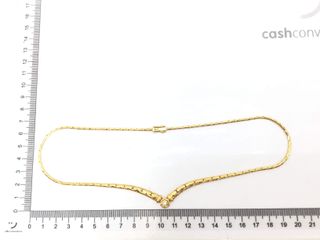 gargantilla oro 18k con piedra con diamante 21cm 