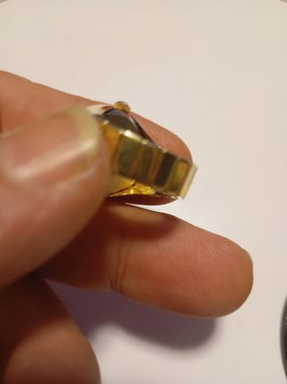 Anillo reloj dorado