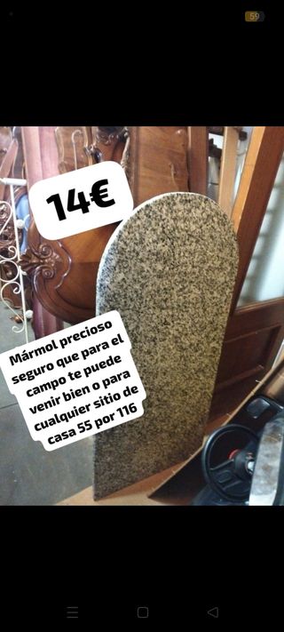 Mármol por un lado Redondo Precioso 14€