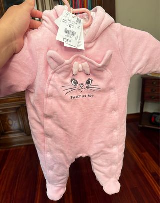 Mono bebé Disney, rosa, talla 3-6 meses 